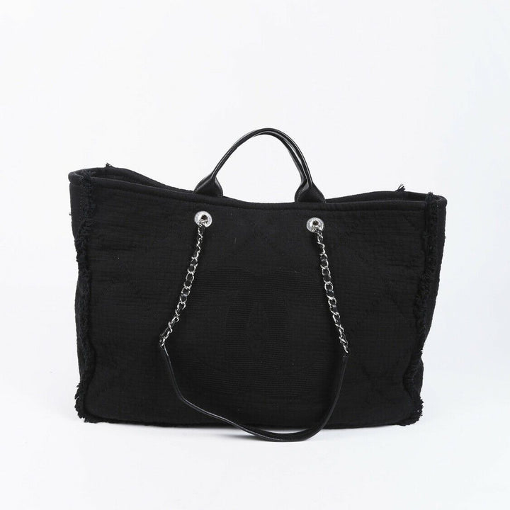 C*C Large Deauville  Quilted Canvas CC Shopping Tote