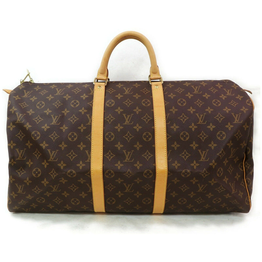 Louis Vuitton Boston Bag Keepall 55 Brown Monogram (SHC7-10965)