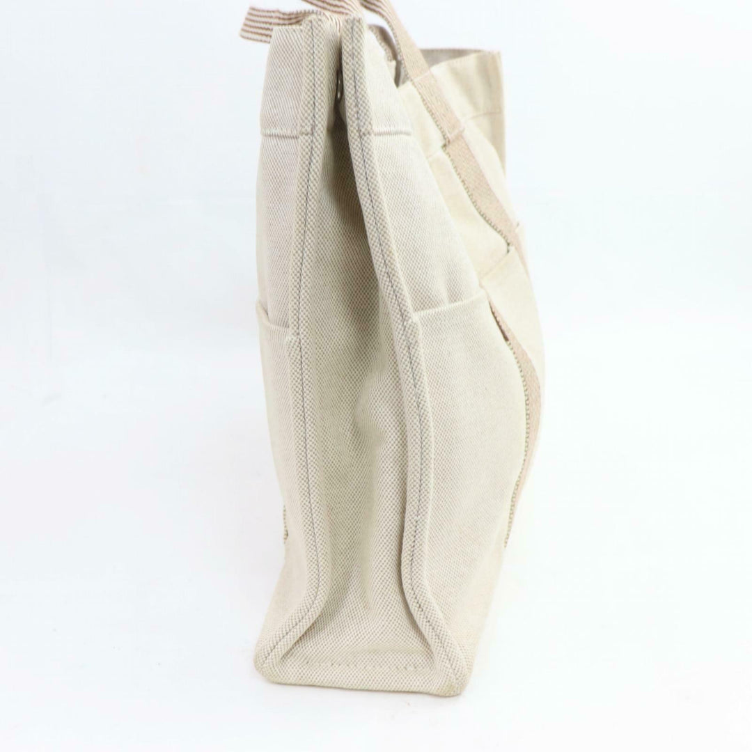 Indistinguishable  Hermes Tote Bag Cream Canvas (SHC1-14339)