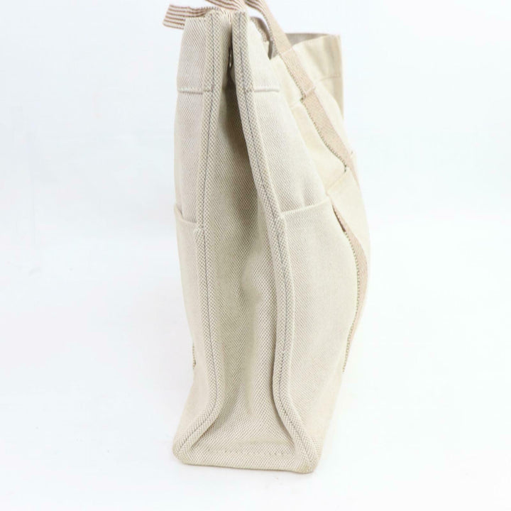 Indistinguishable  Hermes Tote Bag Cream Canvas (SHC1-14339)