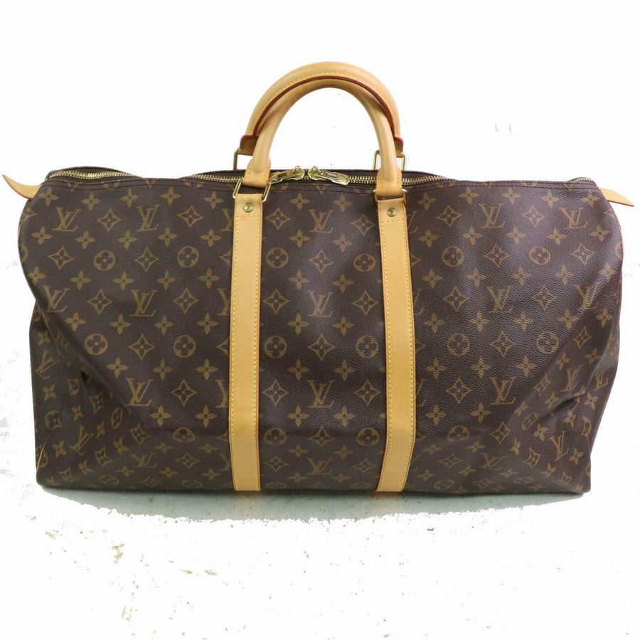 Louis Vuitton Boston Bag Keepall 55 Brown Monogram (SHC7-10511)