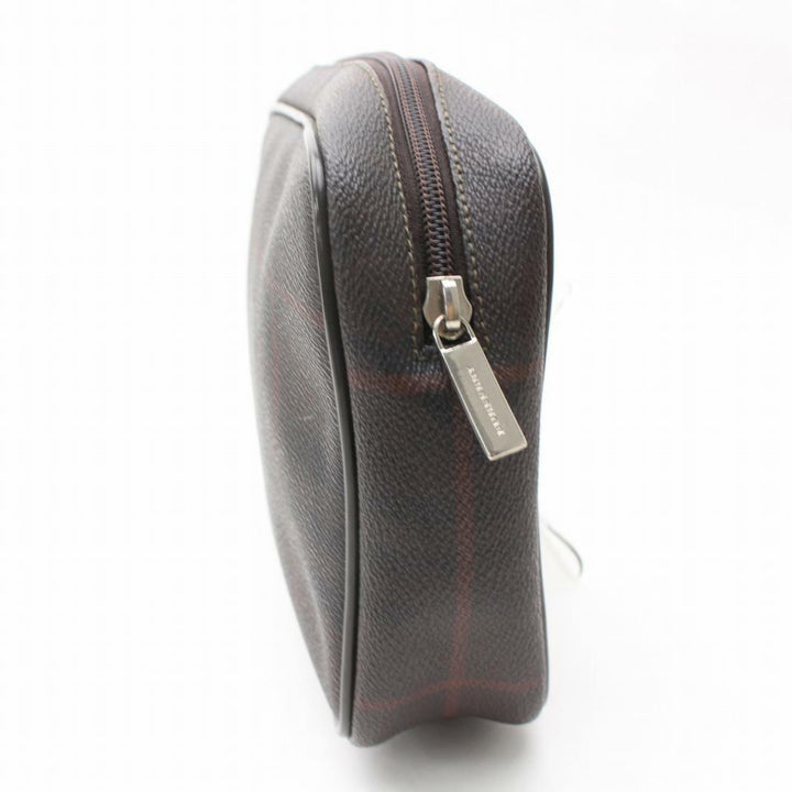 Indistinguishable  Burbe**y London Clutch Brown PVC (SHC1-15104)