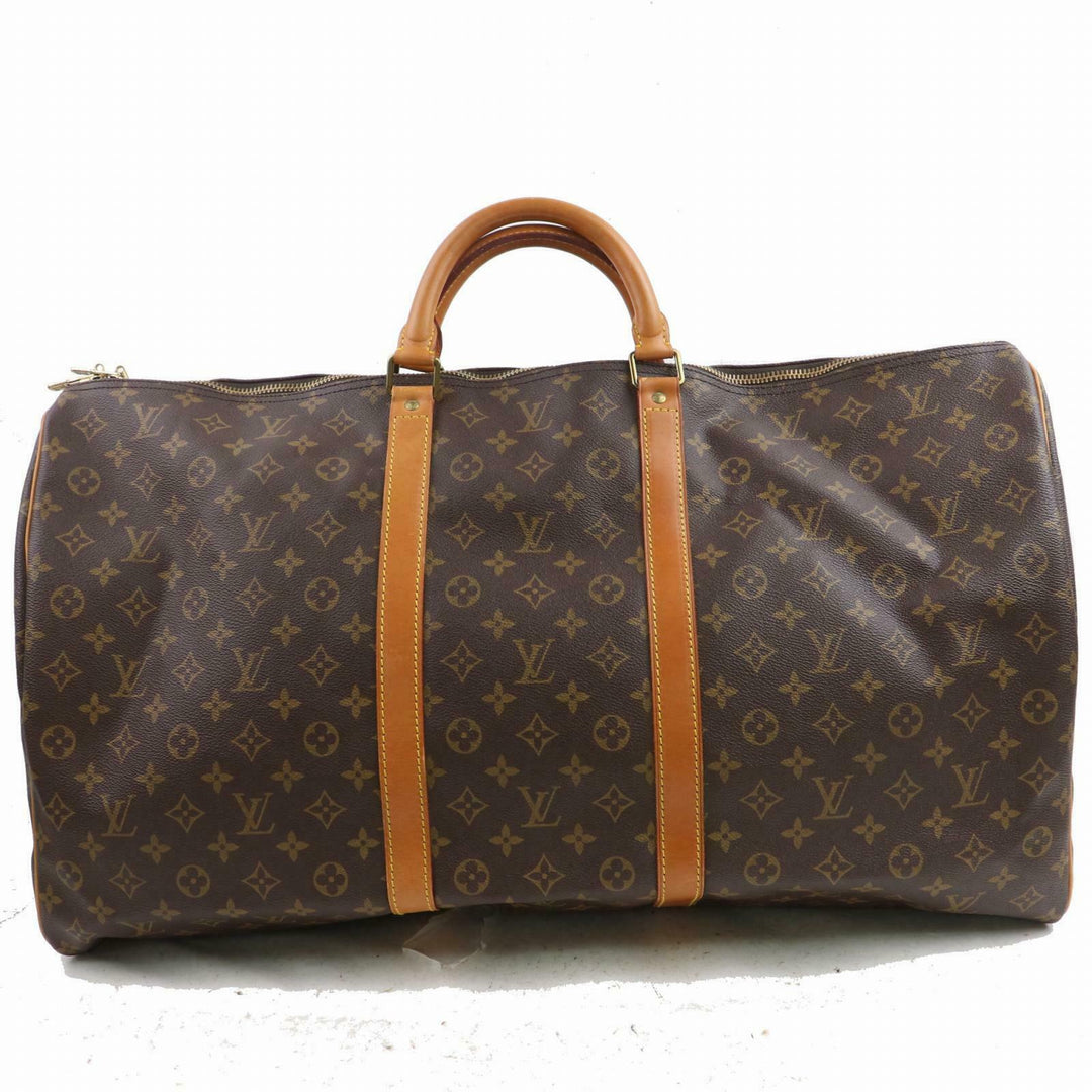 Louis Vuitton Boston Bag Keepall 60 Brown Monogram (SHC7-10665)