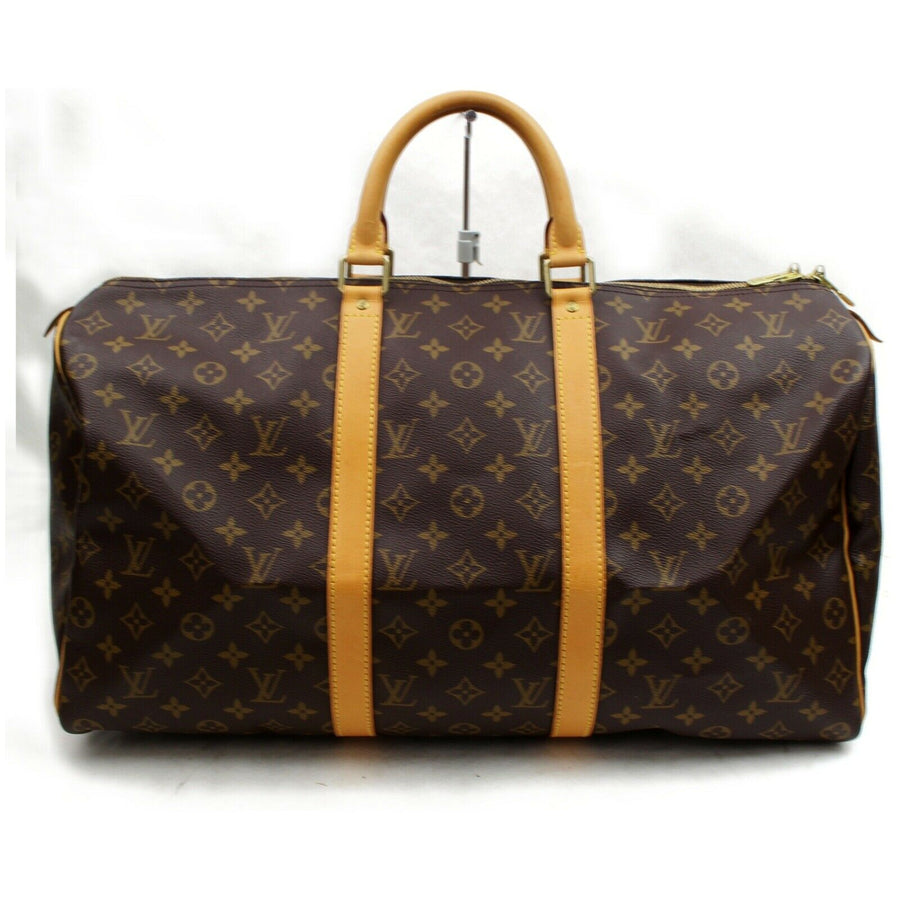Louis Vuitton Boston Bag Keepall 50 Brown Monogram (SHC7-10259)