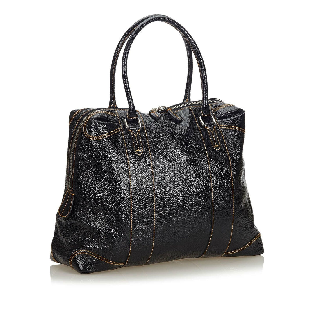Pre-Loved Fendi Black Patent Leather Handbag Italy
