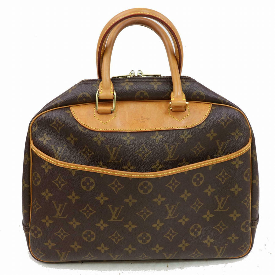 Louis Vuitton Hand Bag Deauville Brown Monogram  (SHC7-10276)