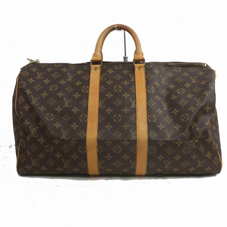 Louis Vuitton Boston Bag Keepall 55 Brown Monogram (SHC7-10814)
