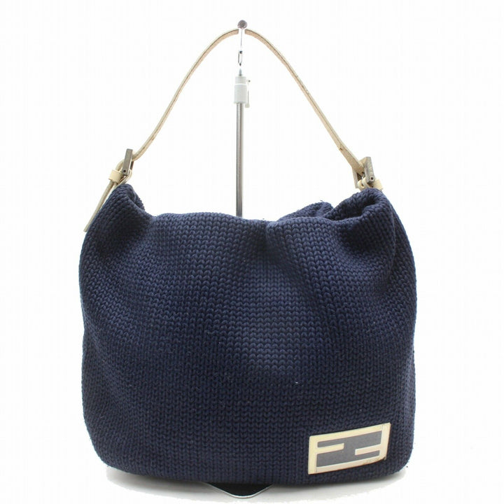 Indistinguishable  Fendi Hand Bag Navy Blue Fabric (SHC1-14601)