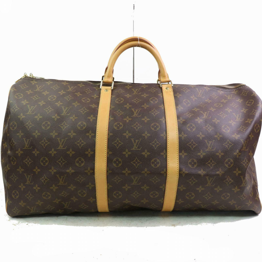 Louis Vuitton Boston Bag Keepall 60 Brown Monogram (SHC7-10503)