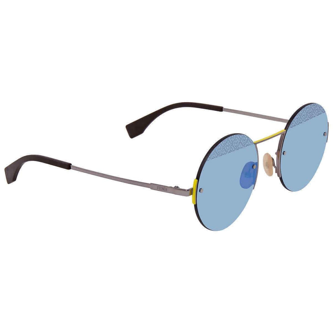 Fendi Azure Mirror Round Men's Sunglasses FF M0058/S MVU FF M0058/S MVU