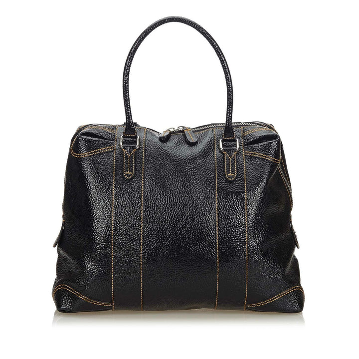 Pre-Loved Fendi Black Patent Leather Handbag Italy