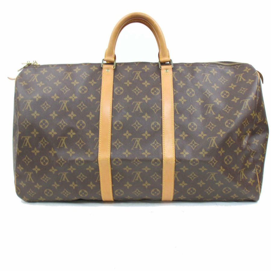 Louis Vuitton Boston Bag Keepall 55 Brown Monogram (SHC7-10398)
