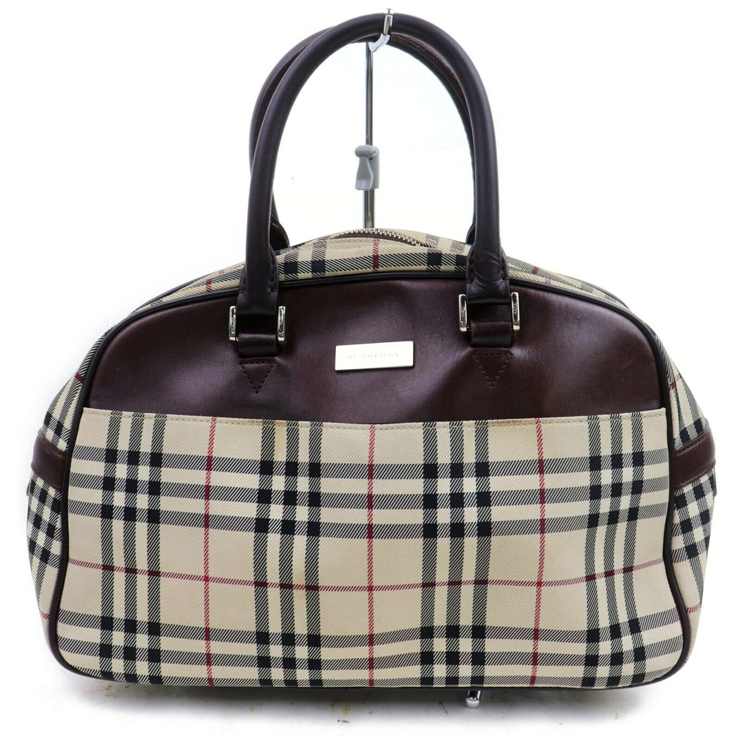 Indistinguishable  Burbe**y London Hand Bag Brown Nylon (SHC7-10244)