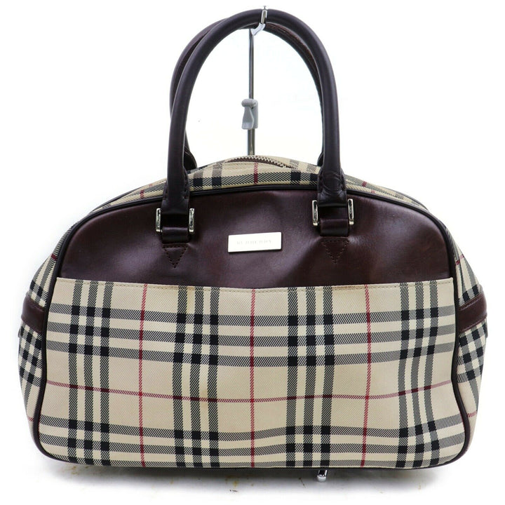 Indistinguishable  Burbe**y London Hand Bag Brown Nylon (SHC7-10244)