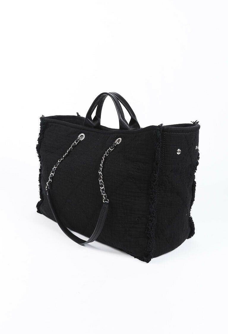 C*C Large Deauville  Quilted Canvas CC Shopping Tote