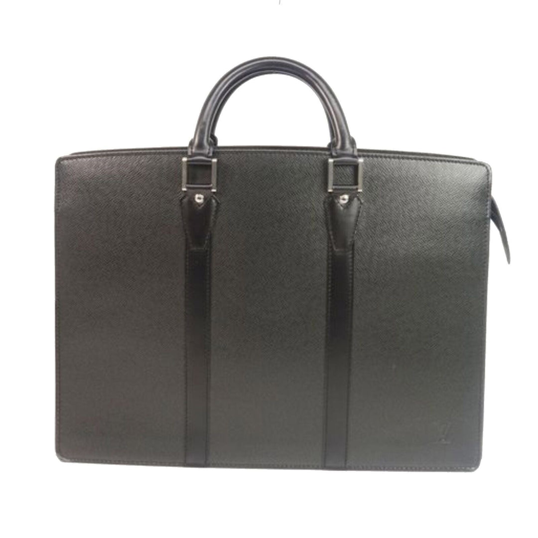 Pre-Loved Louis Vuitton Black Taiga Leather Lozan Briefcase France