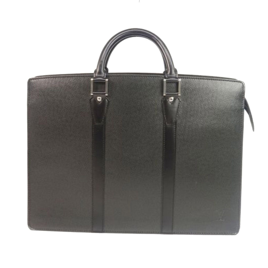 Pre-Loved Louis Vuitton Black Taiga Leather Lozan Briefcase France