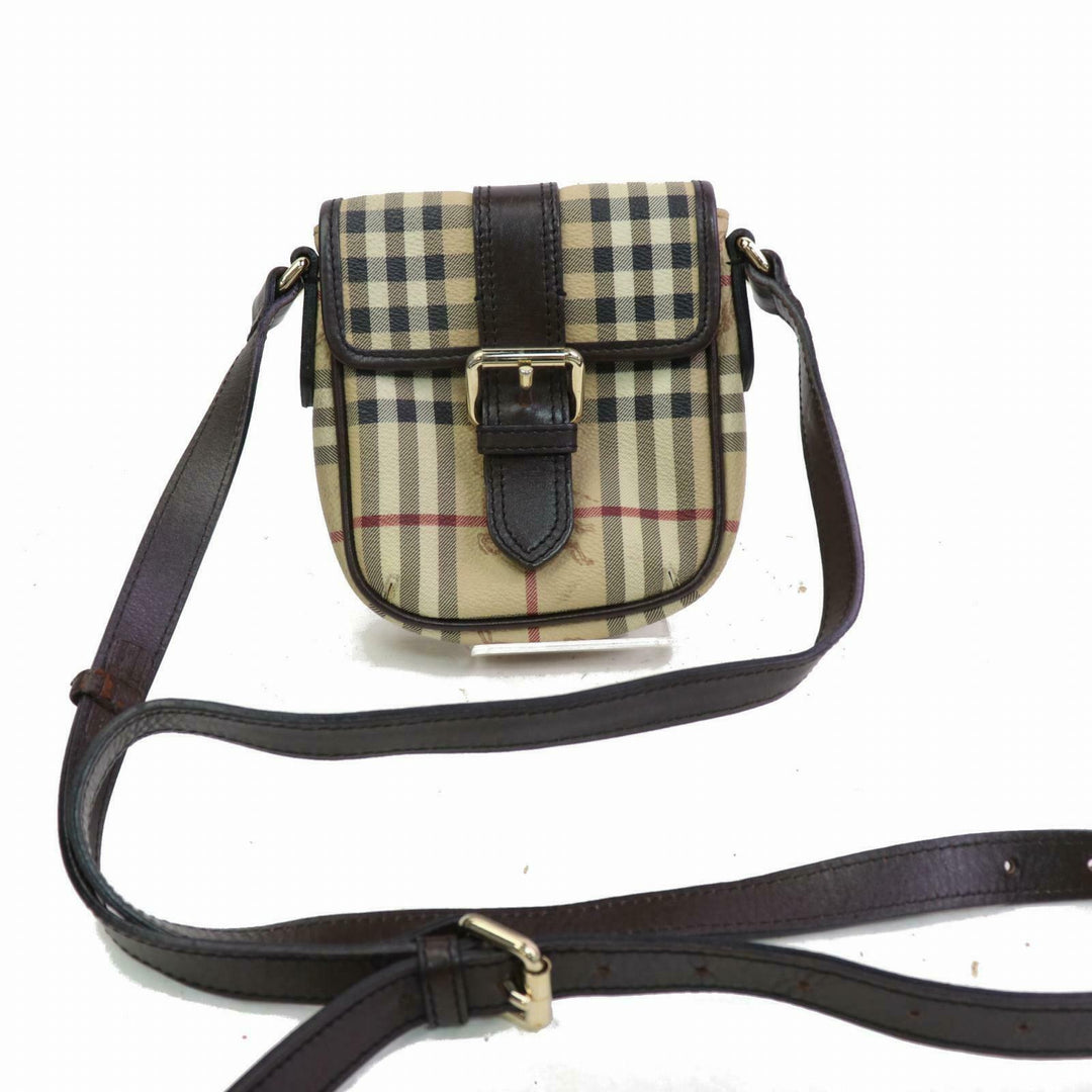 Indistinguishable  Burbe**y Shoulder Bag Light Brown PVC (SHC7-10093)