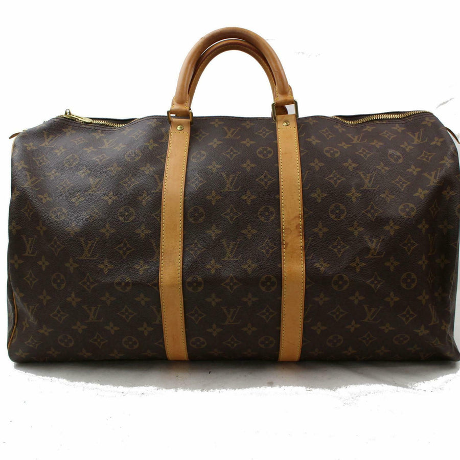 Louis Vuitton Boston Bag Keepall 55 Brown Monogram (SHC7-10509)