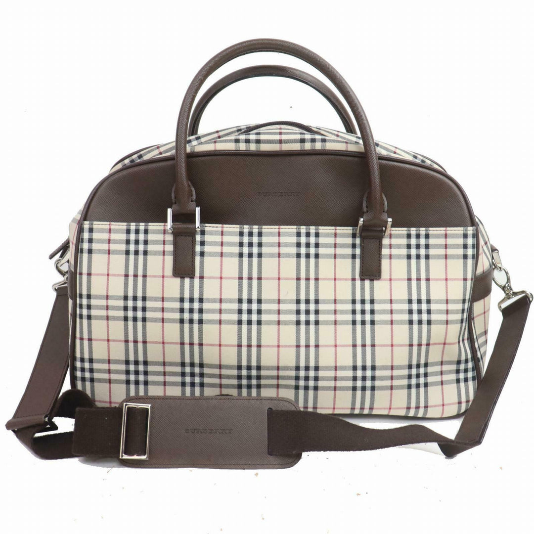 Indistinguishable  Burbe**y Hand Bag Light Brown Nylon (SHC7-10103)