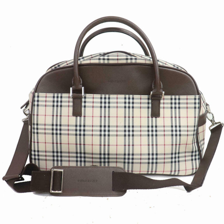 Indistinguishable  Burbe**y Hand Bag Light Brown Nylon (SHC7-10103)
