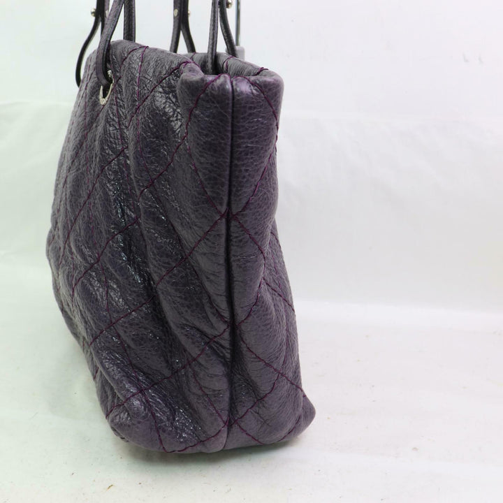C*C Tote Bag Matelasse On The Road Purple Leather (SHC1-15696)