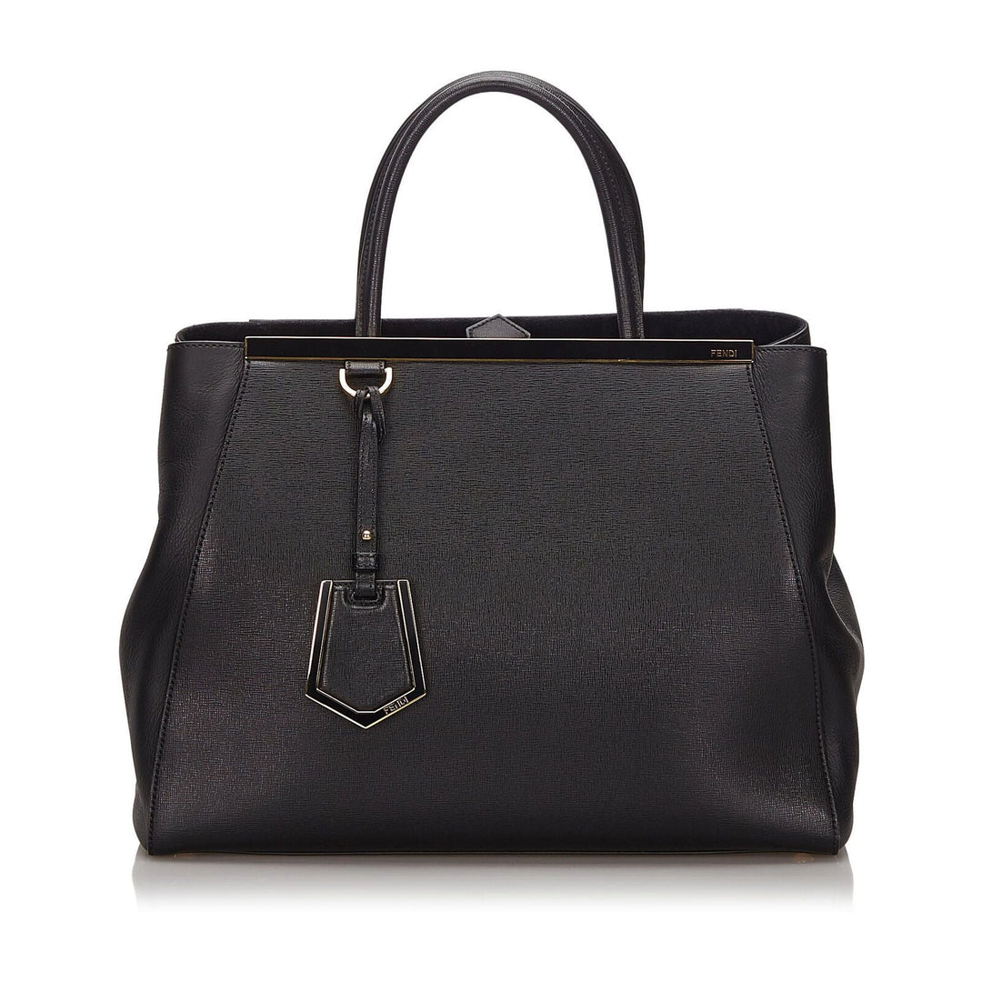 Pre-Loved Fendi Black Others Leather Medium 2Jours Satchel Italy