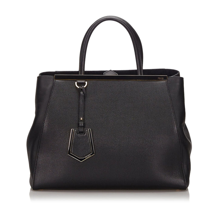 Pre-Loved Fendi Black Others Leather Medium 2Jours Satchel Italy