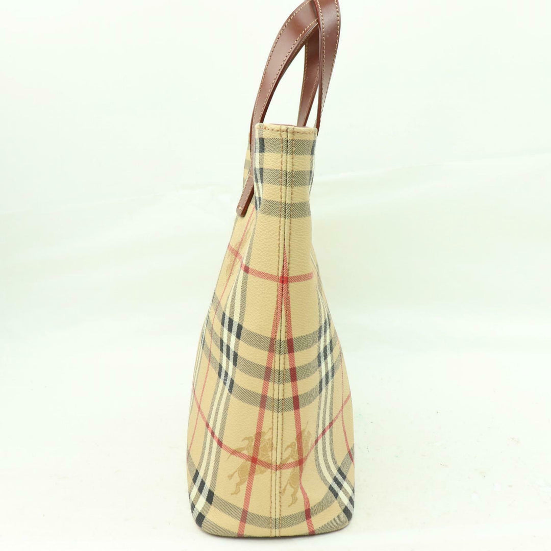 Indistinguishable  Burbe**y London Hand Bag Light Brown PVC (SHC1-15075)