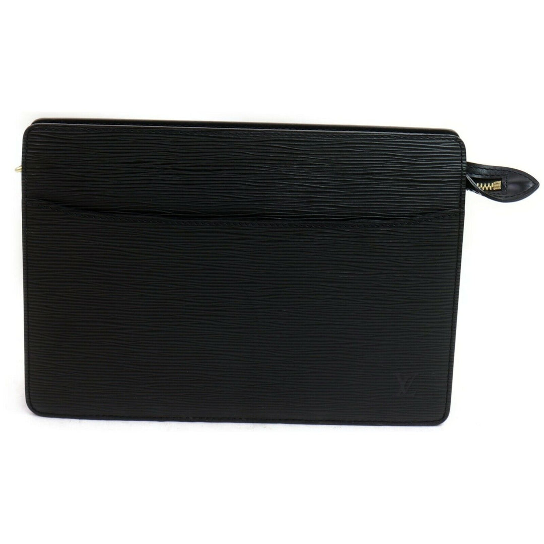 Louis Vuitton Clutch Pochette Homm Black Epi  (SHC7-10472)