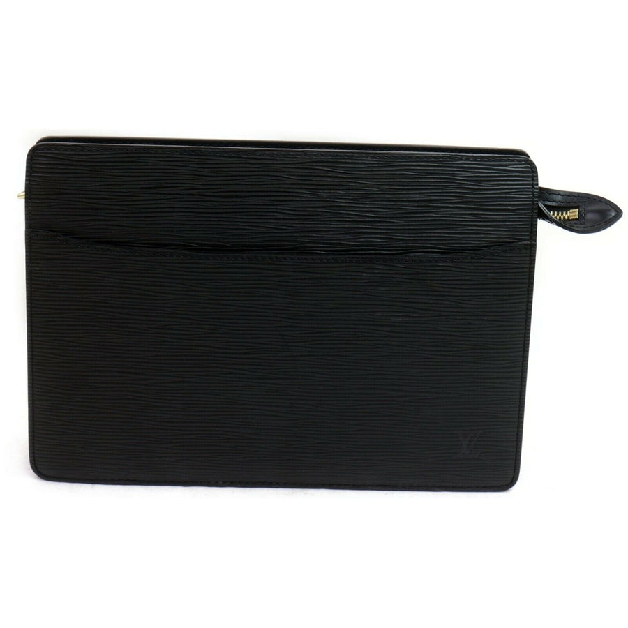 Louis Vuitton Clutch Pochette Homm Black Epi  (SHC7-10472)