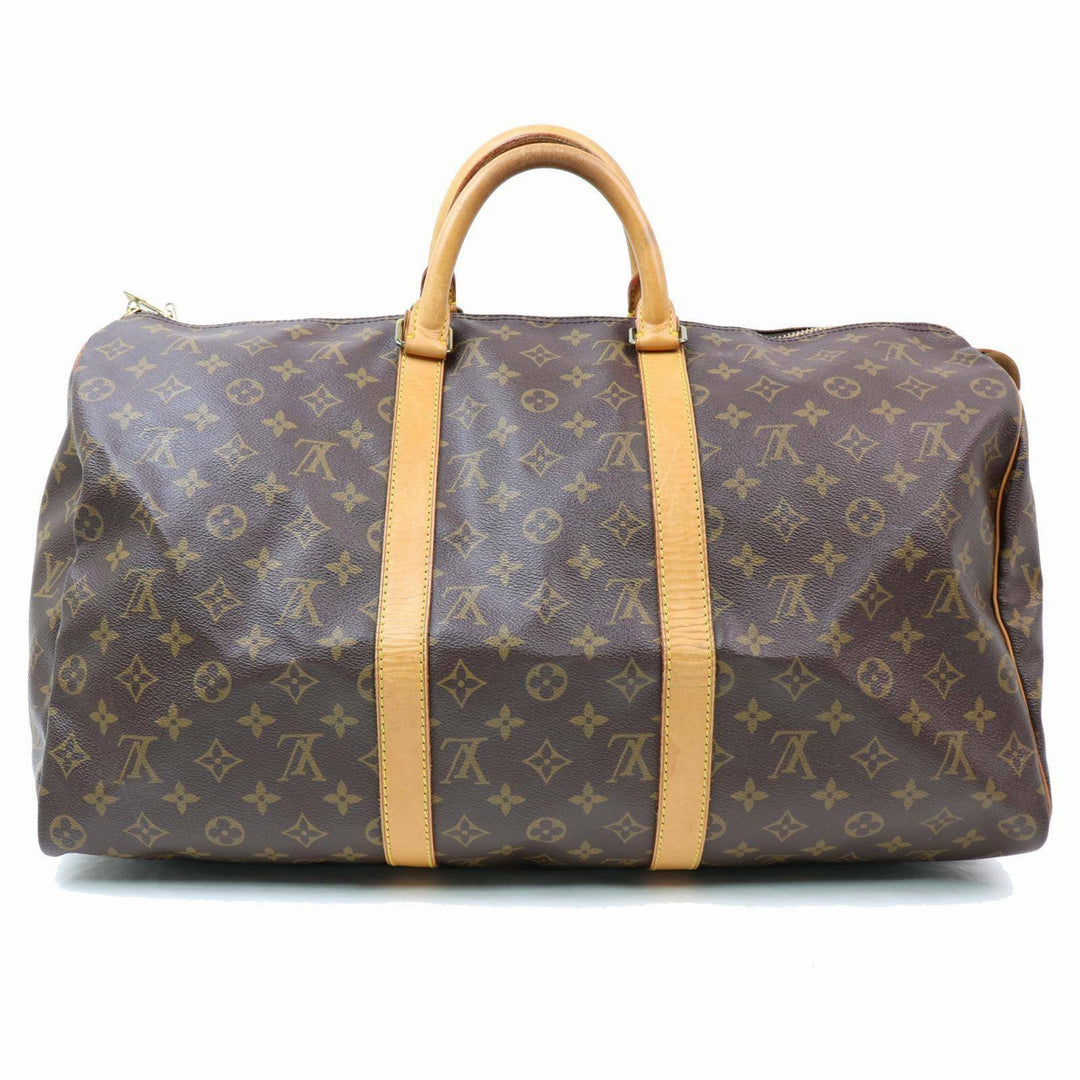 Louis Vuitton Boston Bag Keepall 50 Brown Monogram (SHC7-10353)