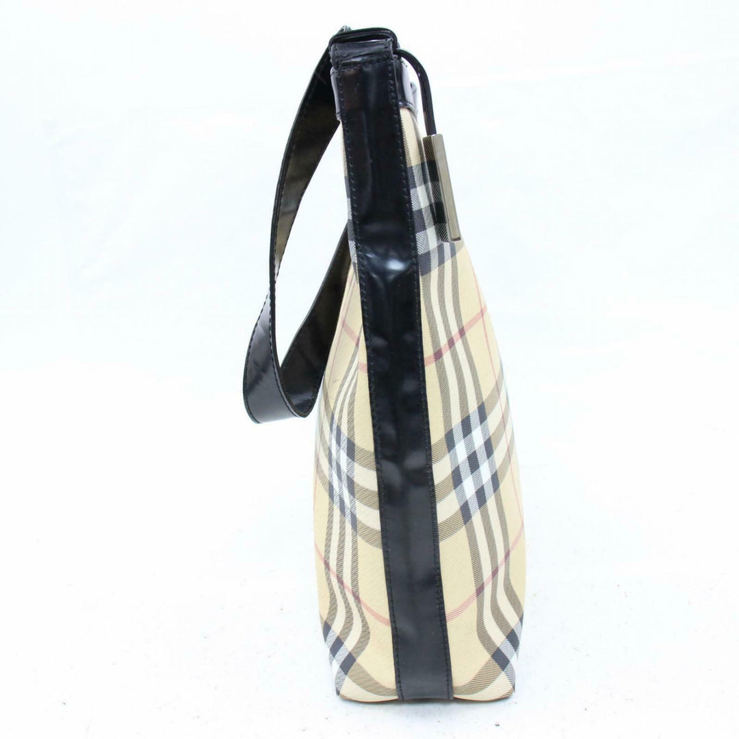 Indistinguishable  Burbe**y London Shoulder Bag Beige PVC (SHC1-14370)