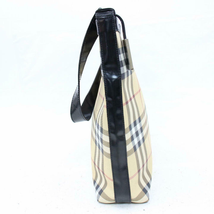 Indistinguishable  Burbe**y London Shoulder Bag Beige PVC (SHC1-14370)