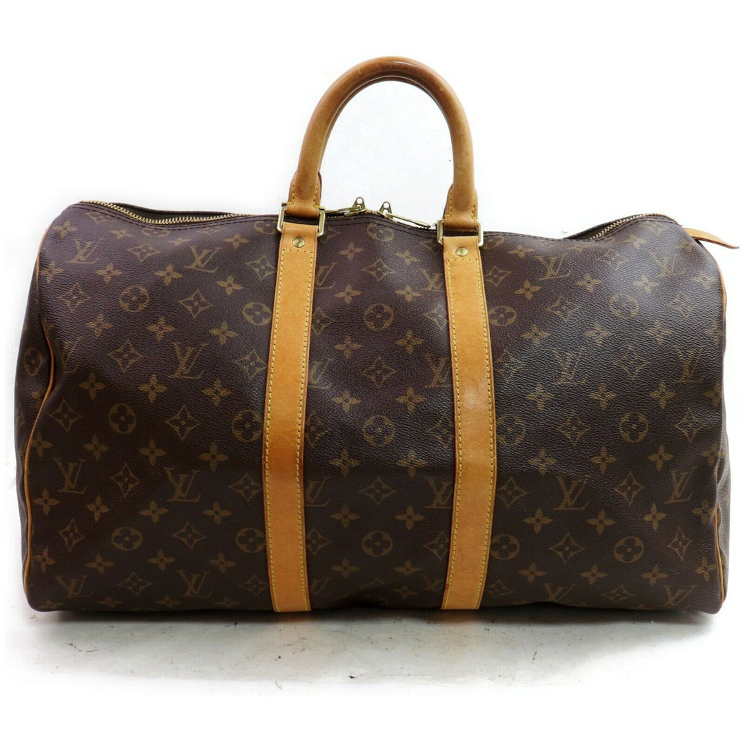 Louis Vuitton Boston Bag Keepall 45 Brown Monogram (SHC7-10801)