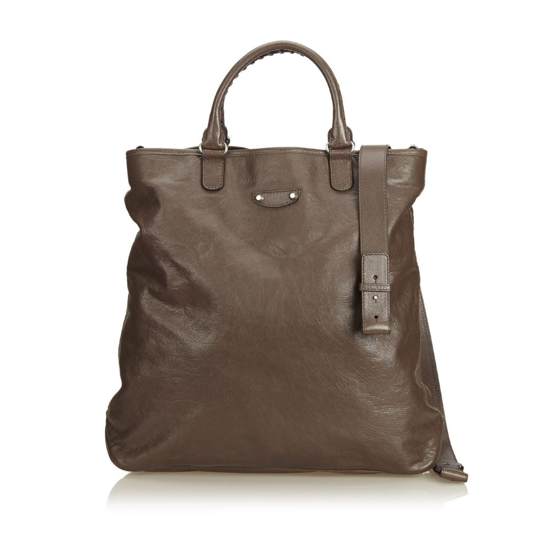 Pre-Loved Balenciaga Brown Dark Others Leather Tote France