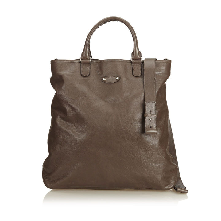 Pre-Loved Balenciaga Brown Dark Others Leather Tote France