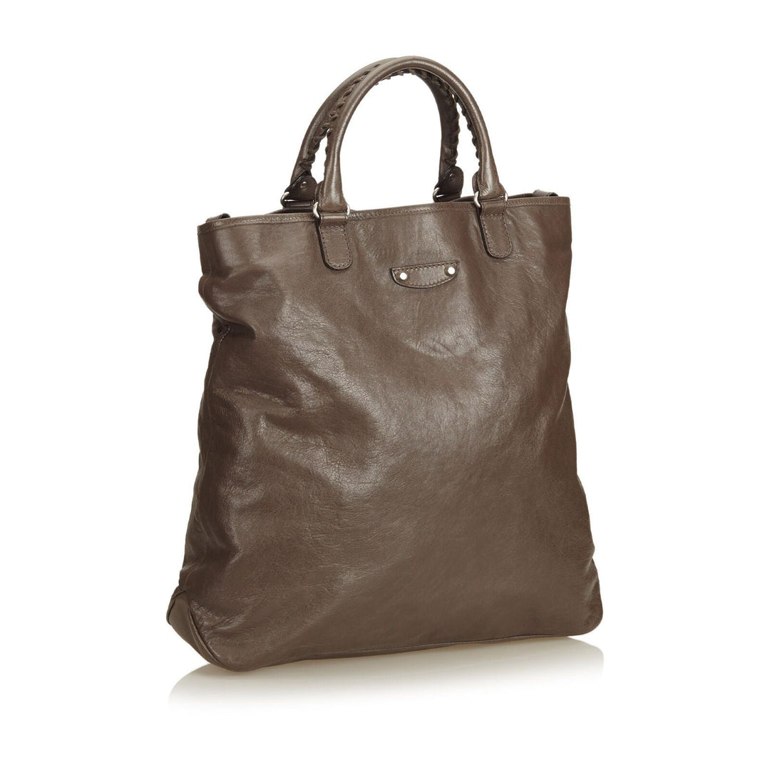 Pre-Loved Balenciaga Brown Dark Others Leather Tote France