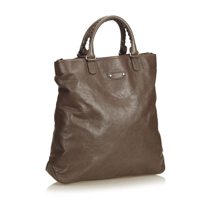 Pre-Loved Balenciaga Brown Dark Others Leather Tote France