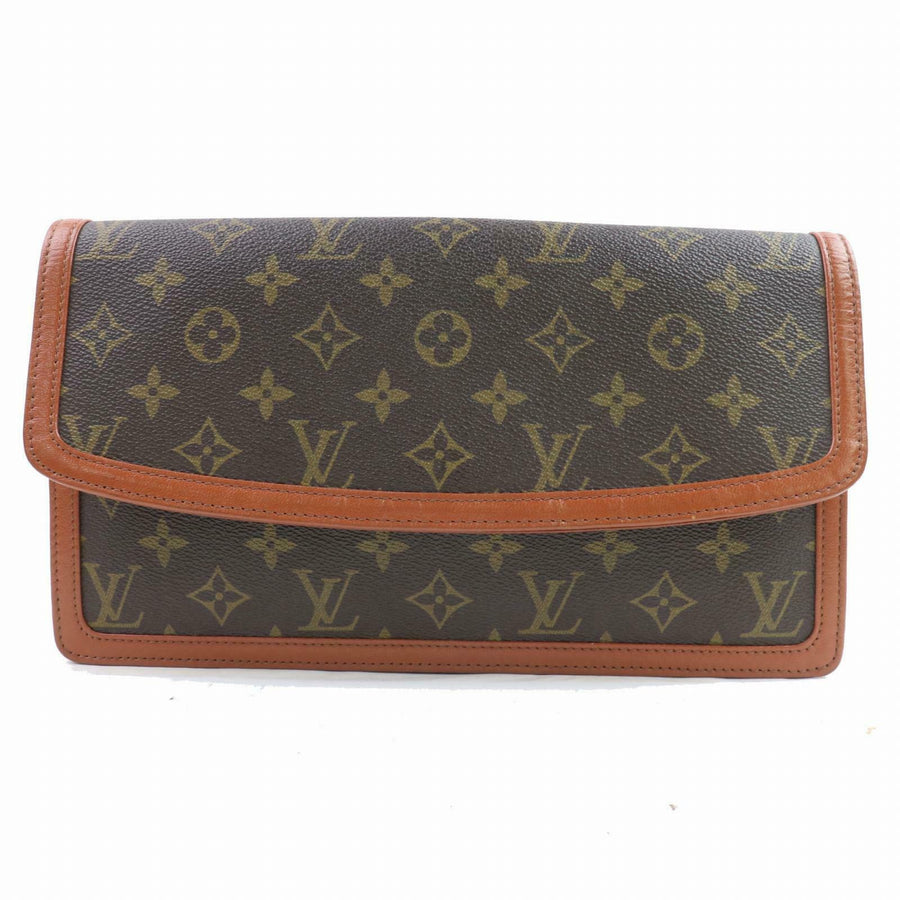 Louis Vuitton Clutch Pochette Dame Gm Brown Monogram  (SHC7-10474)