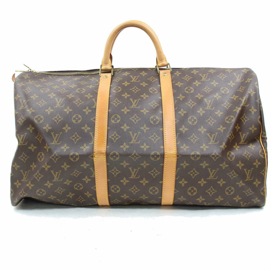 Louis Vuitton Boston Bag Keepall 55 Brown Monogram (SHC7-10557)