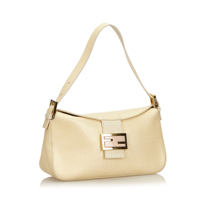 Pre-Loved Fendi Brown Beige Others Leather Baguette Italy