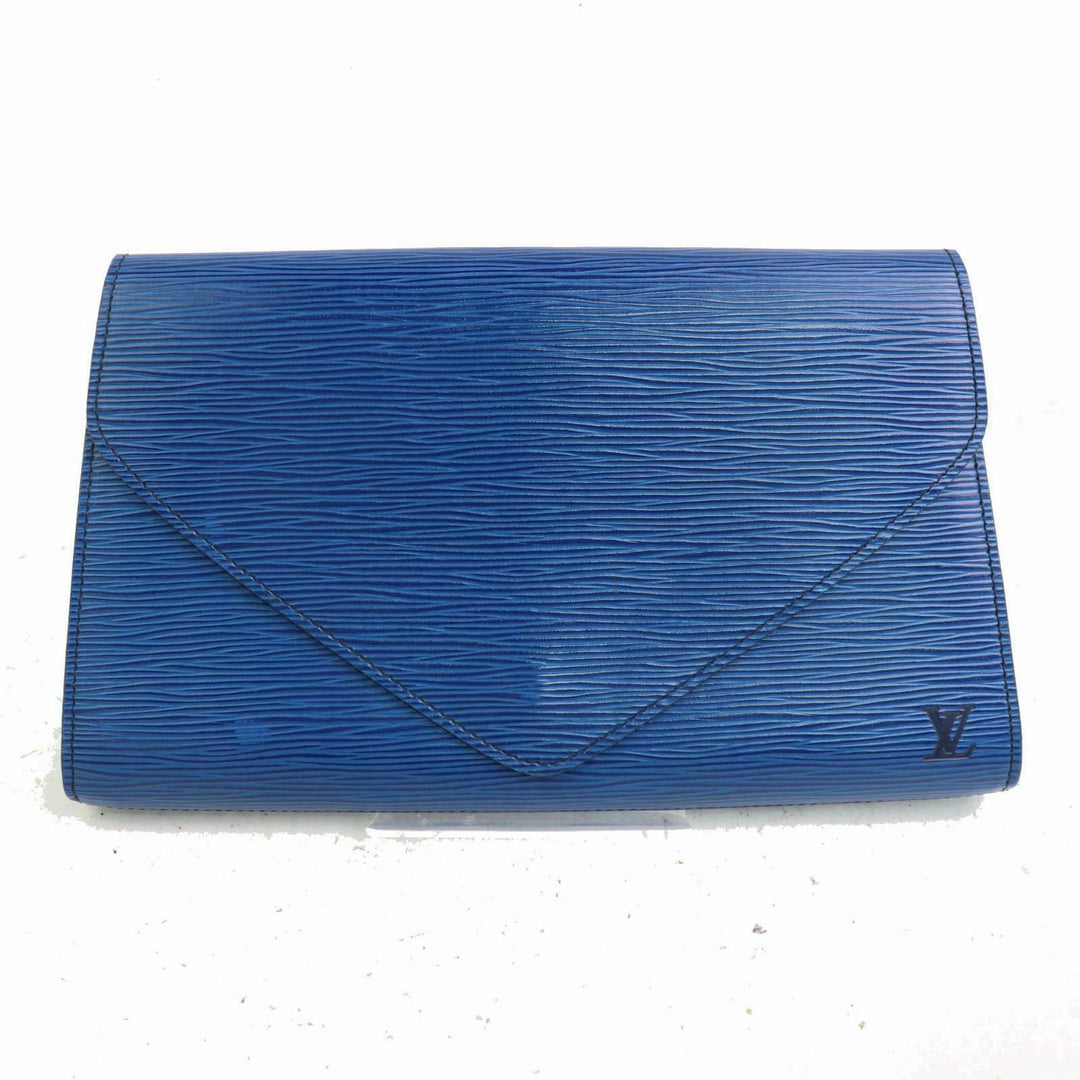 Louic Vuitton Toledo Blue Epi Art Deco Clutch (SHC1-12419)