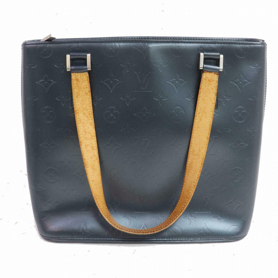 Louis Vuitton Tote Bag Stockton Dark Blue Monogram Mat  (SHC7-10199)
