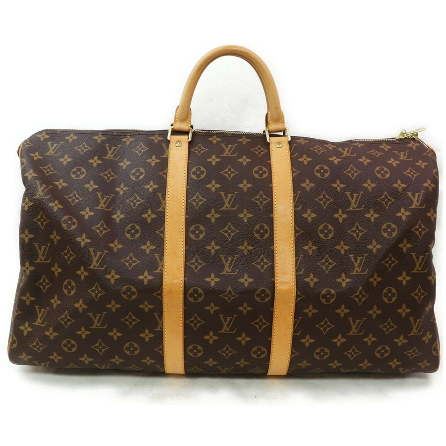 Louis Vuitton Boston Bag Keepall 55 Brown Monogram (SHC7-10967)