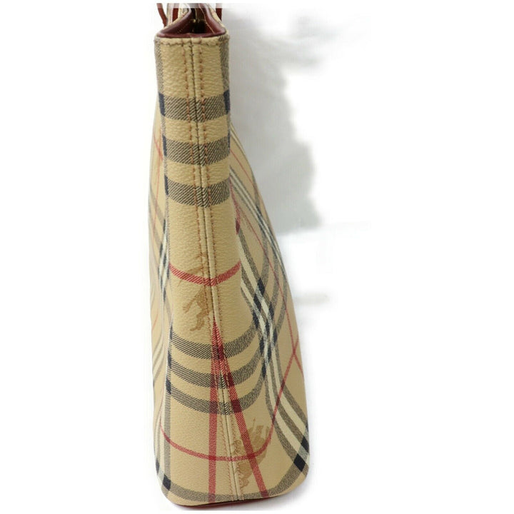 Indistinguishable  Burbe**y London Hand Bag Beige PVC (SHC7-10901)