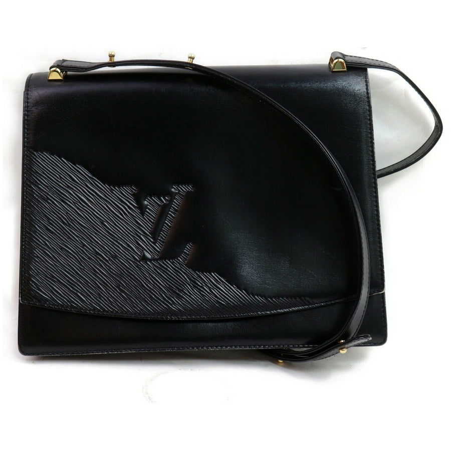 Louis Vuitton Shoulder Bag Black Leather  (SHC7-10897)