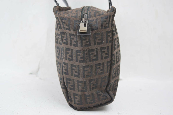 Indistinguishable  Fendi Hand Bag Dark Brown Nylon (SHC1-14263)