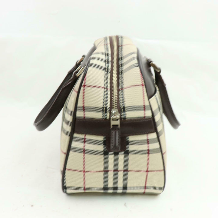 Indistinguishable  Burbe**y Hand Bag Cream Canvas (SHC1-14379)
