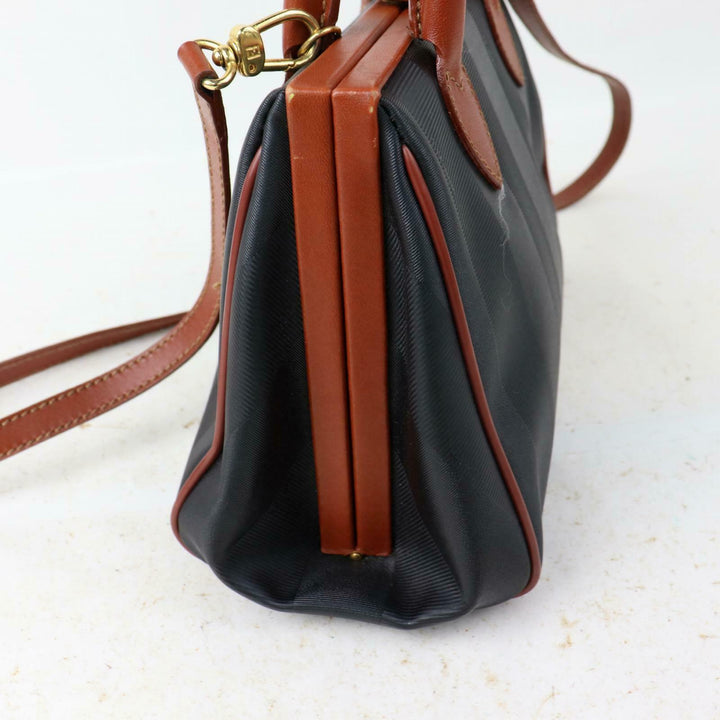 Indistinguishable  Fendi Hand Bag Black PVC (SHC1-14401)